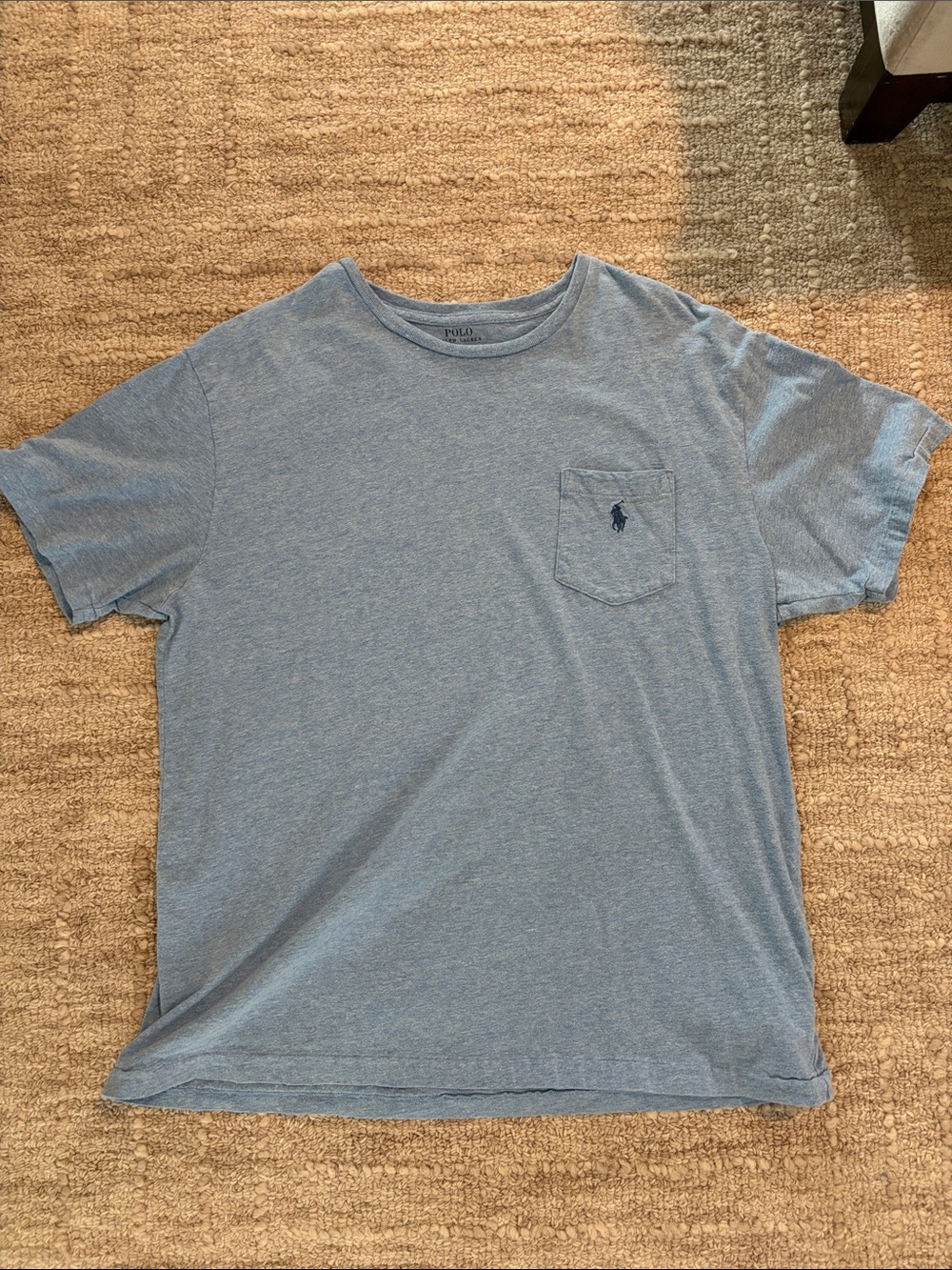 Polo by Ralph Lauren Light Blue Pocket Crewneck Tee